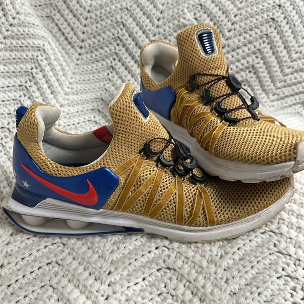 Nike Shox Gravity “World Cup” Metallic Gold, White, Red, & Blue AR1999-700, 11.5